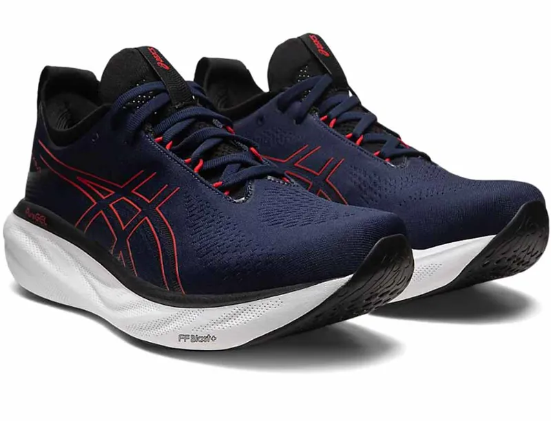 Asics Men's GEL-NIMBUS 25 Midnight/Electric Red-1
